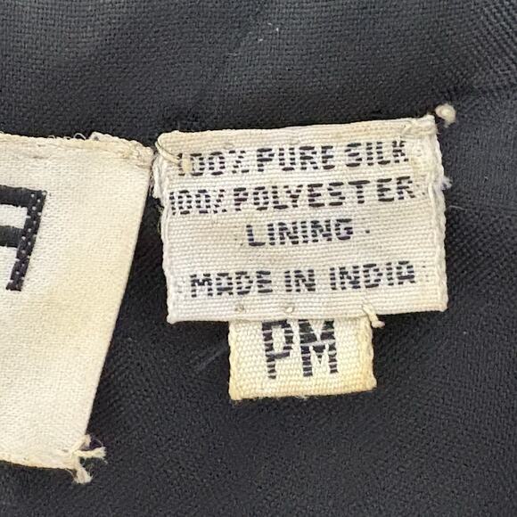 Vintage 90’s Scala Sequined Beaded Silk Jacket Black Gold Pink Size MP - Picture 7 of 7